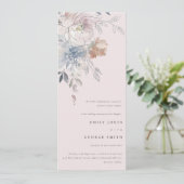 Invitation Elégant Chic Blush Aquarelle Floral Mariage (Debout devant)
