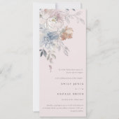Invitation Elégant Chic Blush Aquarelle Floral Mariage (Devant)