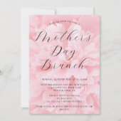 Invitation Élégant Chic Blush Pink Flower Brunch Fête des mèr (Devant)