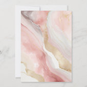 Invitation Élégant Chic Blush Pink Marble Agate 21e anniversa (Dos)