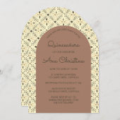 Invitation Elégant Chic Boho Tile moderne CUSTOM Quinceañera (Devant / Derrière)