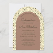 Invitation Elégant Chic Boho Tile moderne CUSTOM Quinceañera (Devant)
