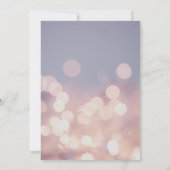 Invitation Elégant chic bokeh lumières classe Mariage Invitat (Dos)