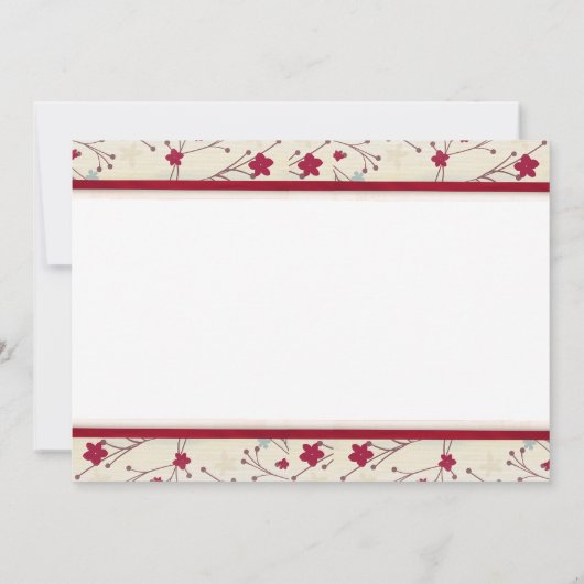 Invitation Élégant Chic Botanique Cadre Orné Mariage Floral (Dos)