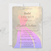 Invitation Élégant Chic brillant, robe de mariée Fête des mar (Devant)