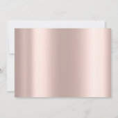 Invitation Élégant Chic Cadre Or Rose RSVP  (Dos)