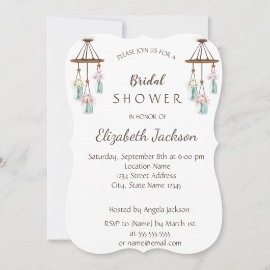 Invitation Élégant Chic, Carillon de mariage (Devant)