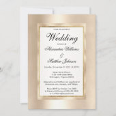 Invitation Elégant chic champagne blanc or glamor Mariage (Devant)