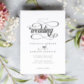 Invitation Élégant Chic Classic Calligraphie Script Mariage