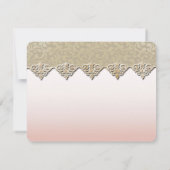 Invitation Élégant Chic Damask Weddi Repas de répétition (Dos)