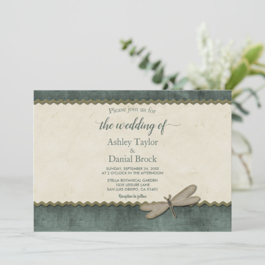 Invitation Élégant Chic Design Luxe Script Mariage moderne (Debout devant)