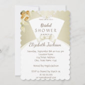 Invitation Élégant chic élégant, Fête des mariées de robe de  (Devant)