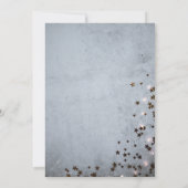 Invitation Élégant chic étoiles rustique gris clair Mariage I (Dos)