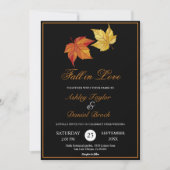 Invitation Elégant Chic Fall in Love Rustique Automne Mariage (Devant)