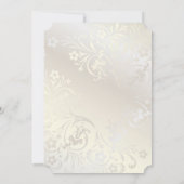 Invitation Elégant Chic Fleurs Damask Fête des mariées (Dos)