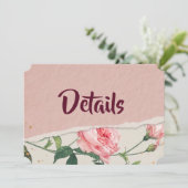 Invitation Élégant chic floral (Debout devant)