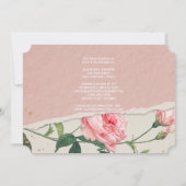Invitation Élégant chic floral (Dos)