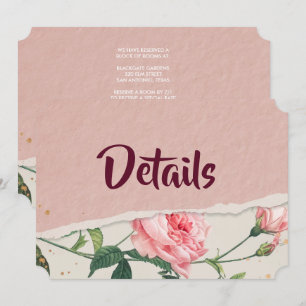 Invitation Élégant chic floral