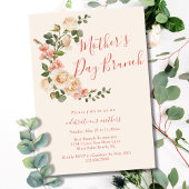 Invitation Élégant Chic Floral Arch Rose Fête des Mères Brunc