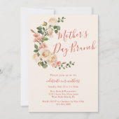 Invitation Élégant Chic Floral Arch Rose Fête des Mères Brunc (Devant)