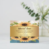 Invitation Élégant Chic Gold, Dîner de répétition des tournes (Debout devant)