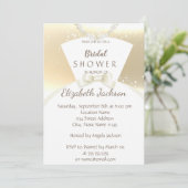 Invitation Elegant Chic Gold, Fête des mariées de robe de mar (Debout devant)