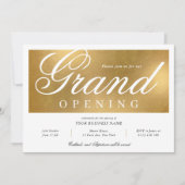 Invitation Elegant & Chic Gold Grand Ouverture d'événement Bu (Devant)