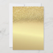 Invitation Elegant Chic Gold Parties scintillant Bokeh Faire- (Dos)