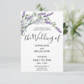 Invitation Élégant chic lavande eucalyptus Mariage (Debout devant)