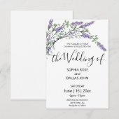 Invitation Élégant chic lavande eucalyptus Mariage (Devant / Derrière)