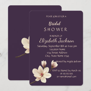 Invitation Élégant Chic Magnolia Baby Shower de Mariée