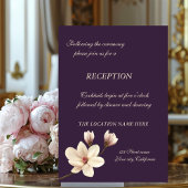 Invitation Elégant Chic Magnolia Réception de mariage
