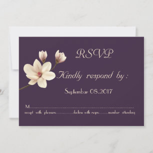 Invitation Elegant Chic Magnolia RSVP