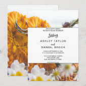 Invitation Elégant chic Mariage floral de tournesol botanique (Devant / Derrière)
