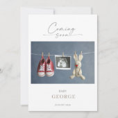 Invitation Elegant Chic Minimal Pregnancy Announcement Card (Devant)