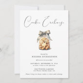 Invitation Élégant Chic Modern Cookie Exchange (Devant)