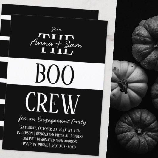 Invitation Élégant Chic Moderne Fête d'Engagement Automne