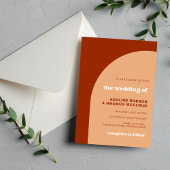 Invitation Élégant Chic Peach Terracotta Arch Boho Mariage