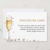 Invitation Elégant & Chic Pearles d'or et boîtier de poursuit (Devant)