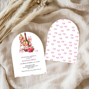 Invitation Elegant & Chic Pétales et Fête des mariées Prosecc