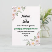 Invitation Élégant Chic Romantic Minimaliste Classic Rose Inv (Debout devant)