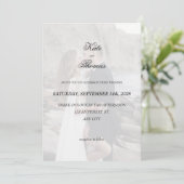 Invitation Élégant Chic Romantique Minimaliste Classique Blan (Debout devant)