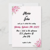 Invitation Élégant Chic Romantique Minimaliste Classique Blus (Devant)