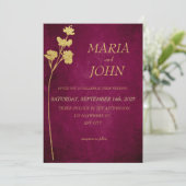 Invitation Élégant chic romantique minimaliste classique Bour (Debout devant)