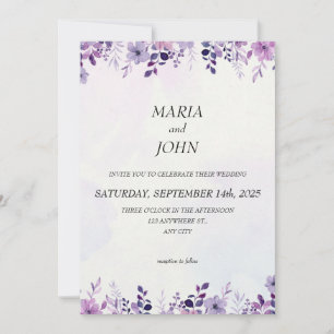 Invitation Élégant chic romantique minimaliste classique viol