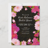 Invitation Elégant Chic Rose Floral Fleurs de printemps Invit (Devant)