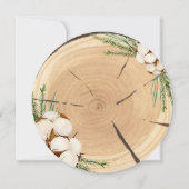 Invitation Élégant & Chic Rustic Mariage Coupe en bois unique (Dos)