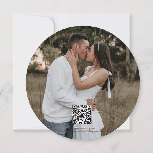 Invitation Elégant & Chic Rustic Mariage Wooden enregistrer l (Dos)