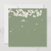 Invitation Élégant Chic Sage Green Boho Fête des mariées Flor (Dos)