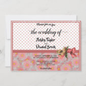 Invitation Élégant Chic Script élégant Mariage Floral (Devant)